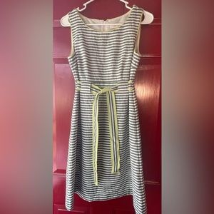 LOFT Blue and White Tie Mini Dress Size 2